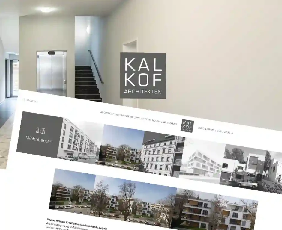 Screenshot der Kalkof Architekten Website